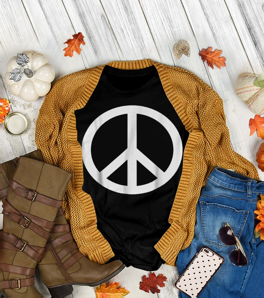 Peace Symbol Icon Hippie 1960s 60s T-Shirt