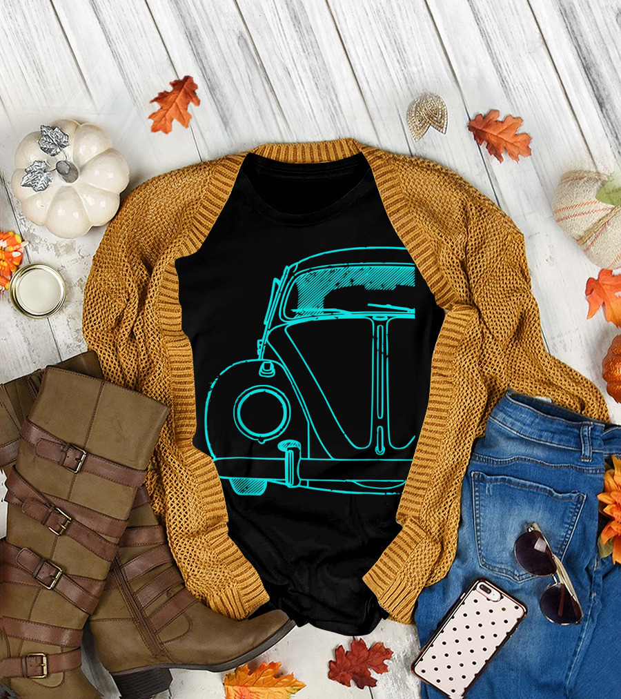 Retro Vintage Auto Buggy Car California Love Bug T-Shirt