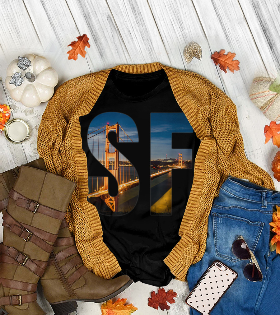 San Francisco SF Golden Gate Bridge Bay Pacific Ocean Norcal T-Shirt