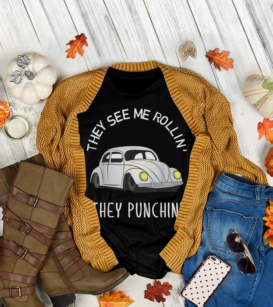 They See Me Rollin They Punchin Classic Car T-Shirt