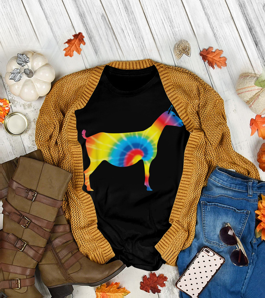 Tie Dye Goat Rainbow Peace Sheep Kid Nanny Hippie D1 T-Shirt