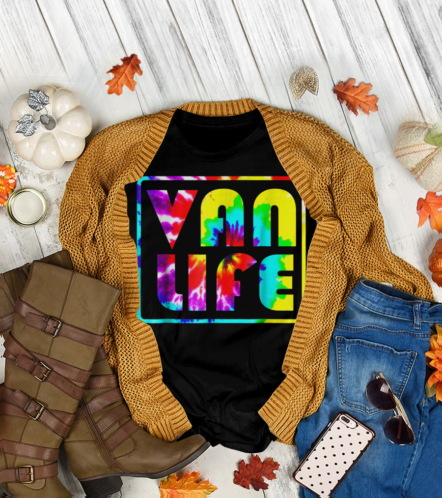 Van Life Tie-Dye Vintage Style Official Brand Promo T-Shirt
