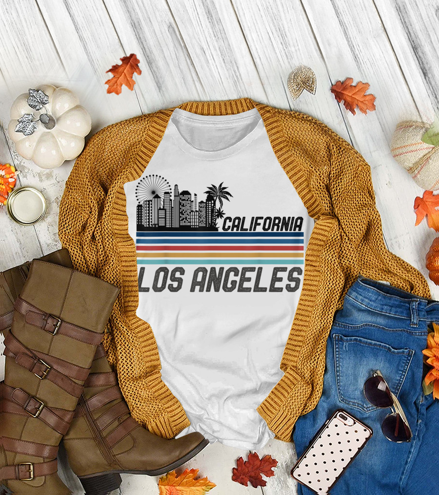 Retro Los Angeles California Skyline Vintage 70s T-Shirt