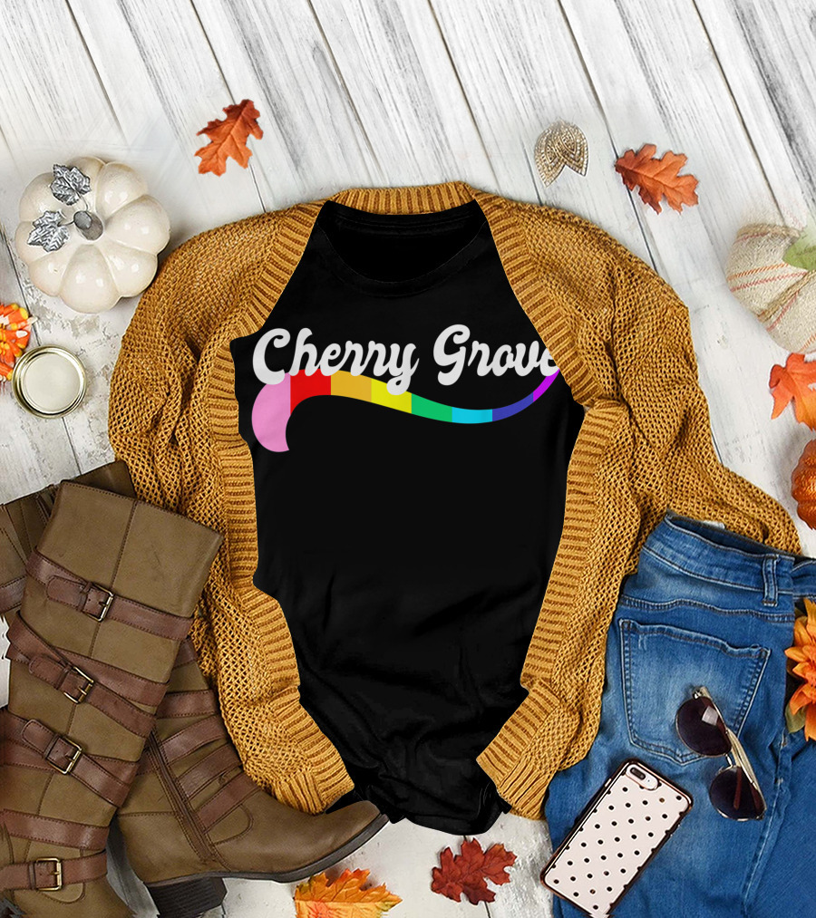 Cherry Grove Fire Island Gay Pride Queer Love Rainbow T-Shirt