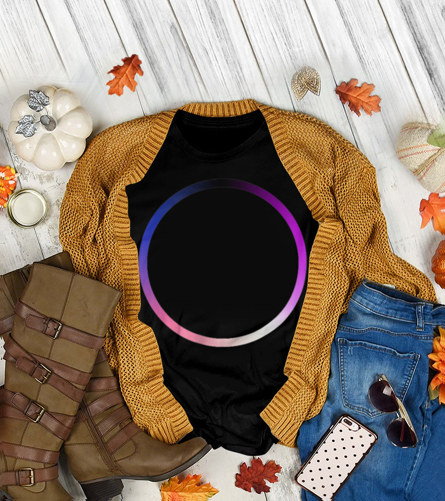 Genderfluid Pride Color Spectrum Circle T-Shirt