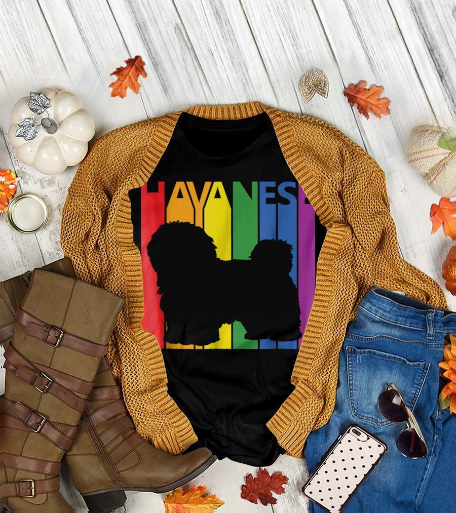 Havanese Rainbow Silhouette Pride T-Shirt
