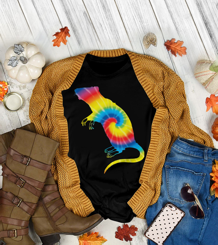 Tie Dye Dormouse Rainbow Spiral Rodent T-Shirt
