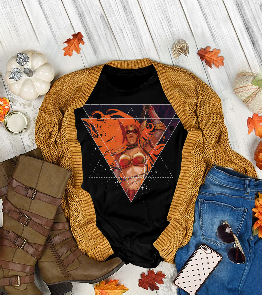 Marvel Angela Guardians of the Galaxy Fiery Triangle T-Shirt