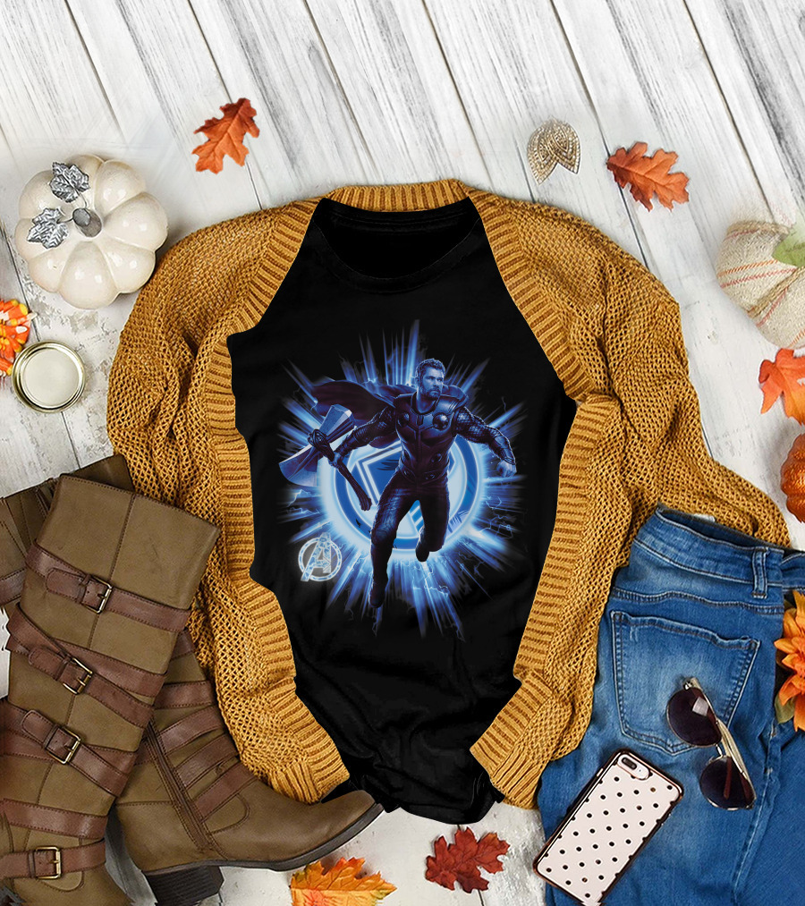 Marvel Avengers Endgame Thor Stormbreaker Lightning Avengers T-Shirt