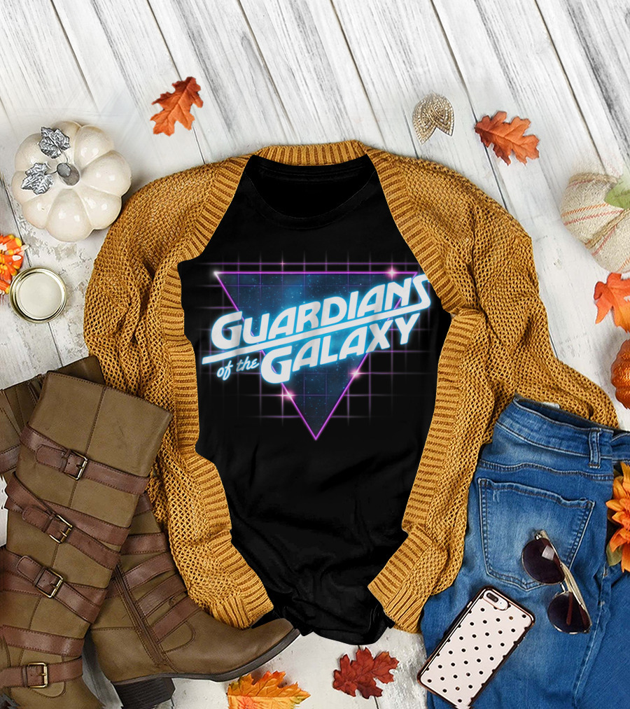 Marvel Guardians of the Galaxy Retro Neon Triangle Logo 5N T-Shirt