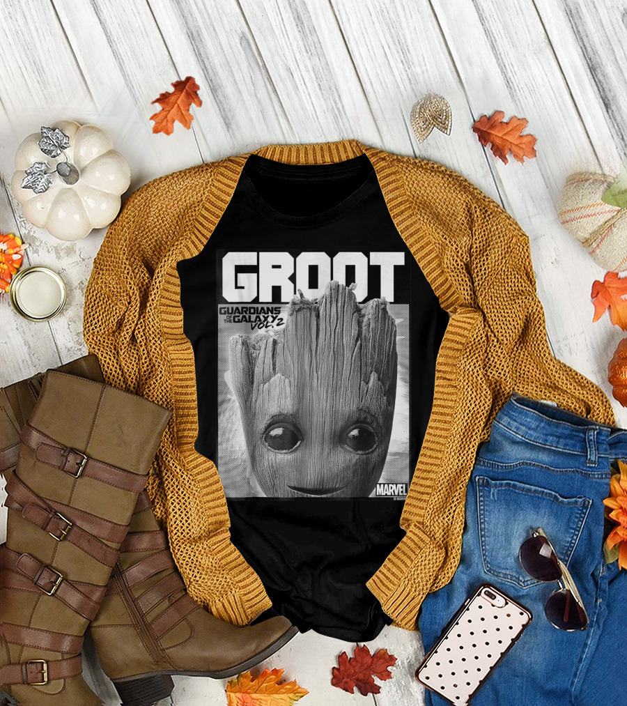 Groot Guardians of the Galaxy Vol 2 Marvel Close Up T-Shirt
