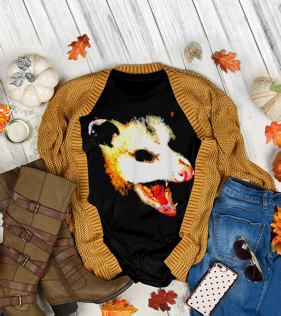 Possum Face Bold Vibrant Animal Artistry T-Shirt