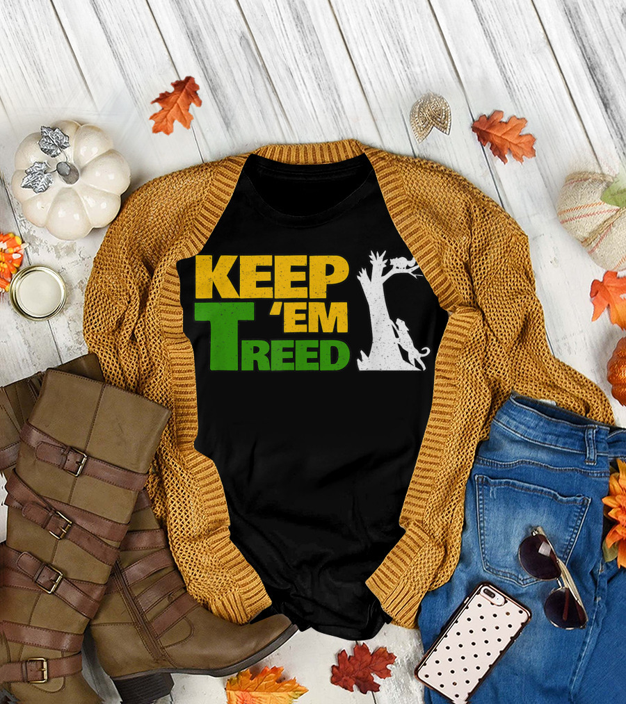 Keep Em Treed Vintage Raccoon Coon Hunting T-Shirt