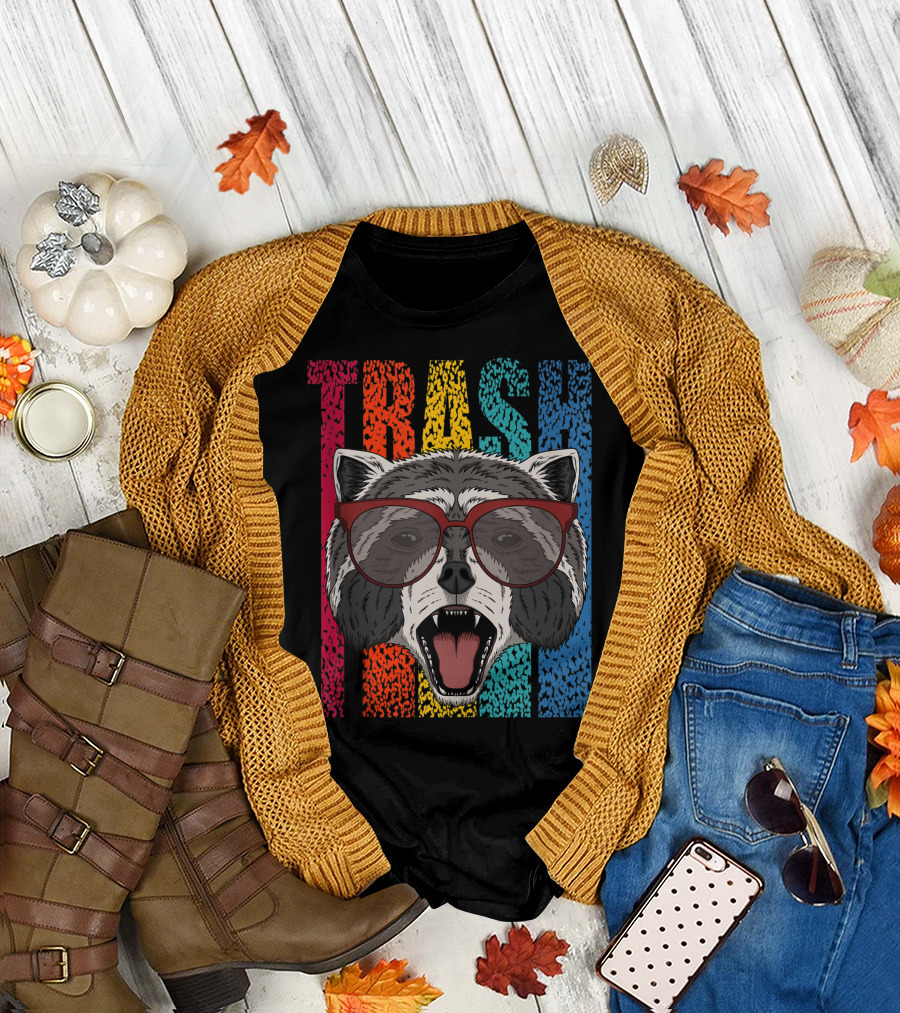 Trash Retro Garbage Panda Raccoon Lover T-Shirt