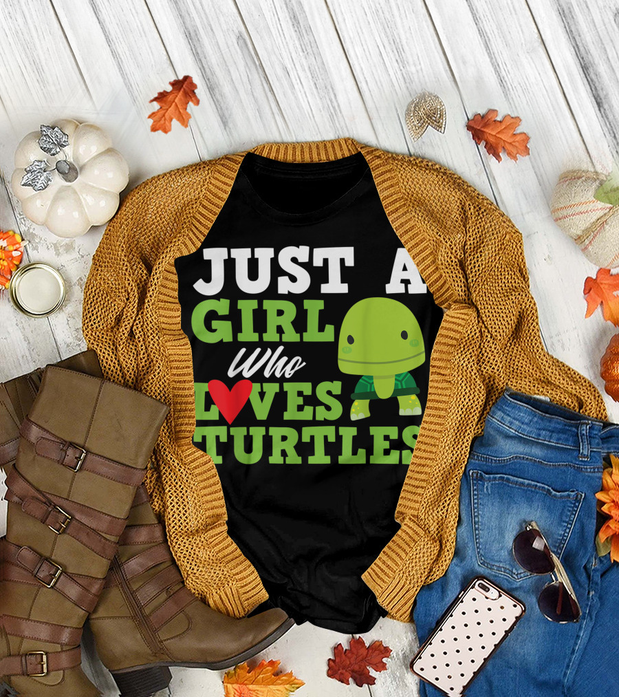 JUST A GIRL WHO LOVES TURTLES CUTE ANIMAL T-Shirt