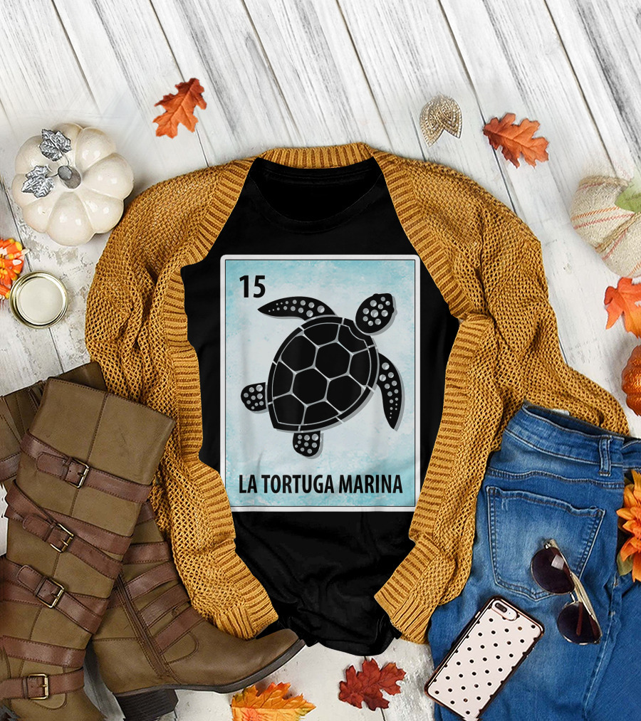 15 La Tortuga Marina Mexican Sea Turtle Cards T-Shirt