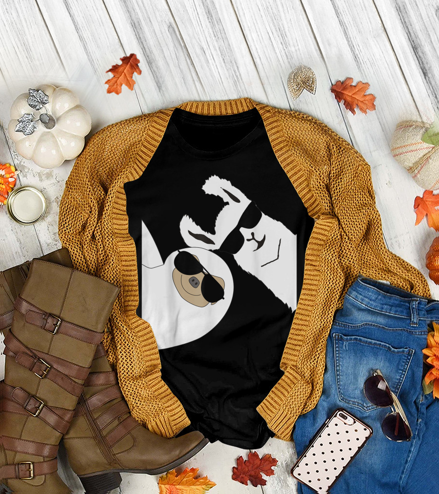 Llama Alpaca Sloth Sunglasses Duo T-Shirt