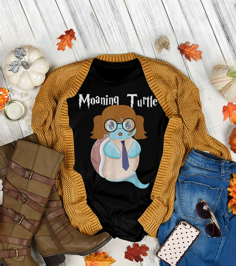 Moaning Turtle Cute Magic Moaning Myrtle Ghost Glasses Tie T-Shirt