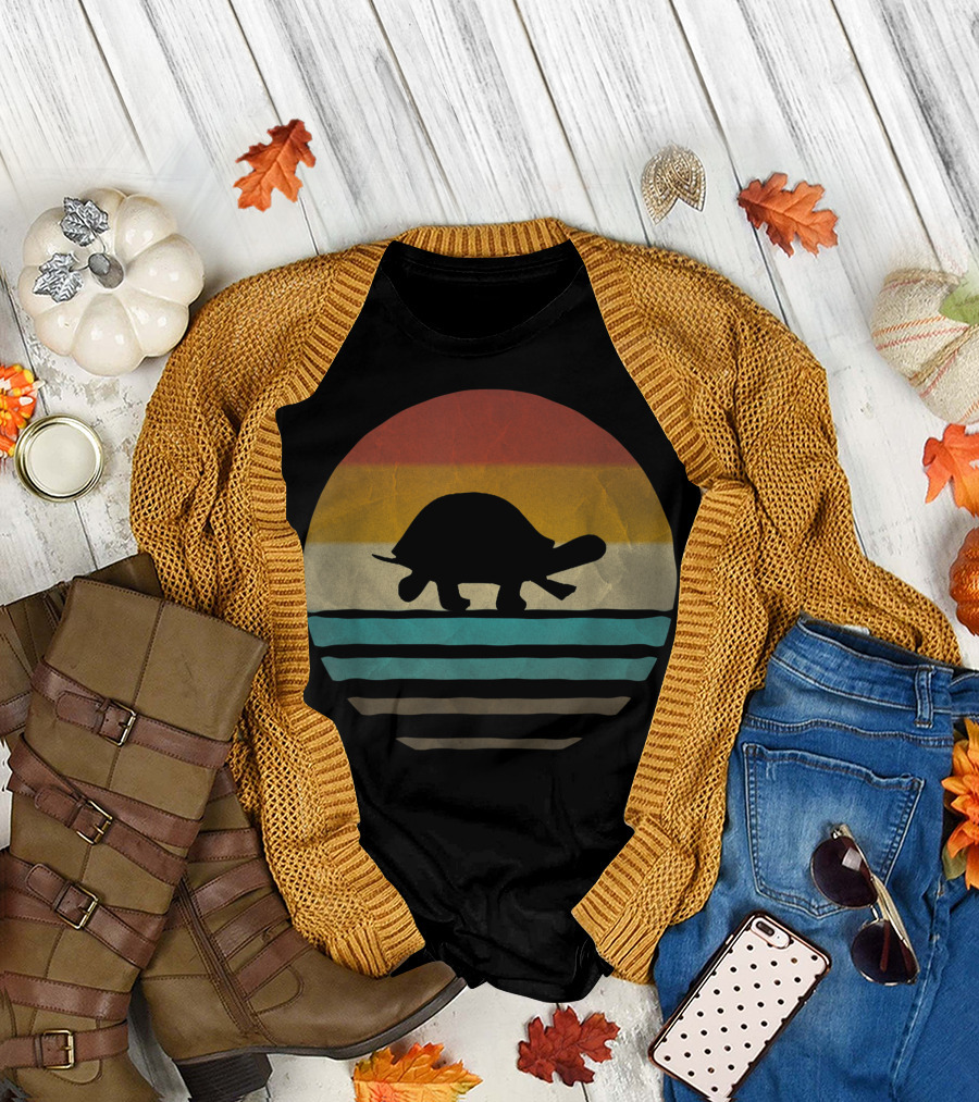 Retro Vintage Skip The Straw Save A Turtle Sea Animal T-Shirt