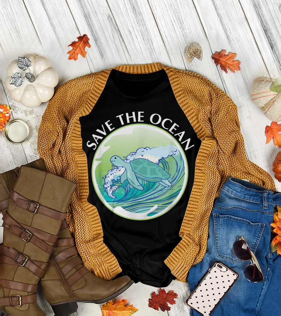 Save The Ocean Sea Turtle Lover Marine Biology Biologist T-Shirt