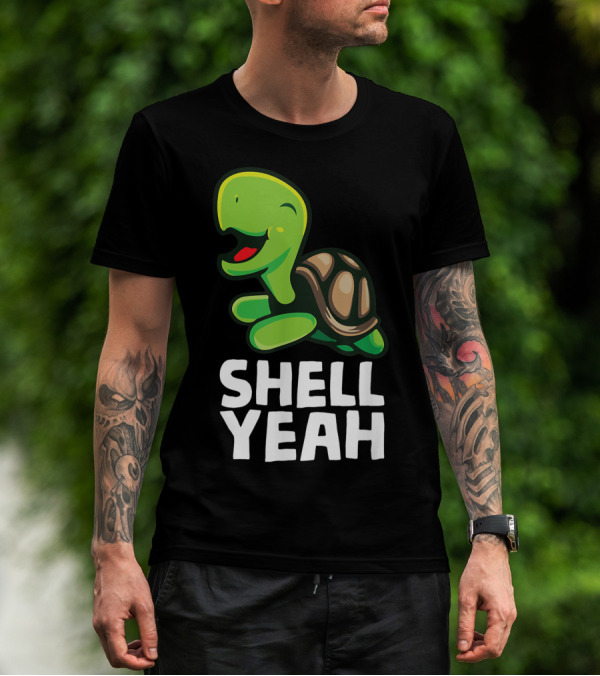 Shell Yeah Turtle Pun Cute Animal T-Shirt