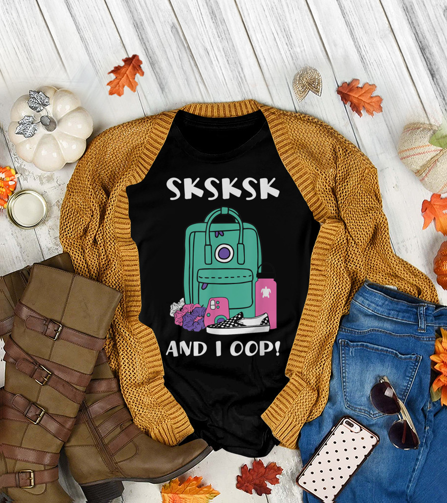 SKSKSK And I Oop Save The Turtles Backpack With Hydro Flask Trendy T-Shirt