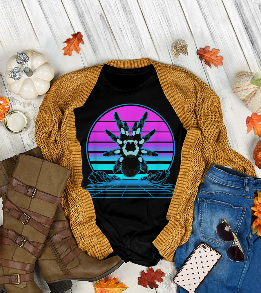 Tarantula Pastel Goth Vaporwave Retro Grid Neon T-Shirt