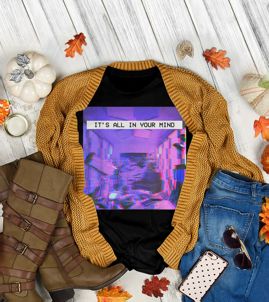 Vaporwave Aesthetic It's All in Your Mind Dream Scene T-Shirt