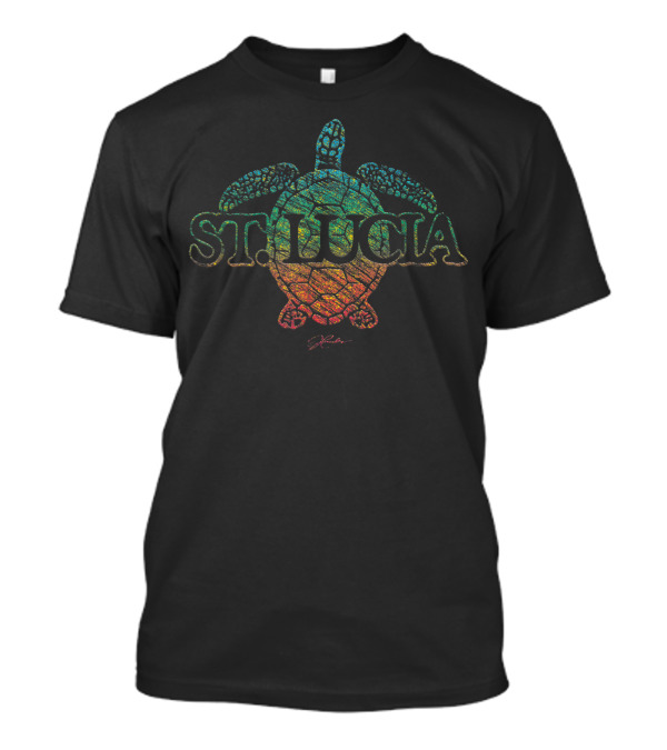 Jcombs St Lucia Sea Turtle Colorful Textured T-Shirt