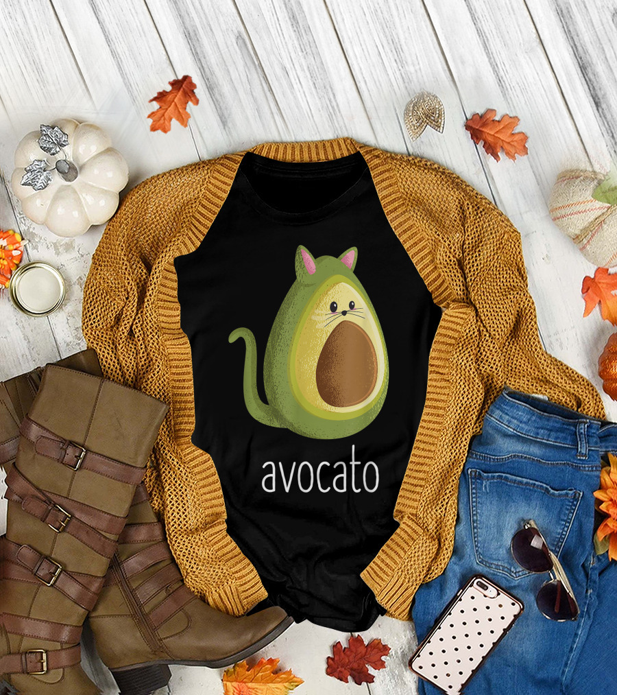 Avocato Avocado Cat For Cats Lover T-Shirt