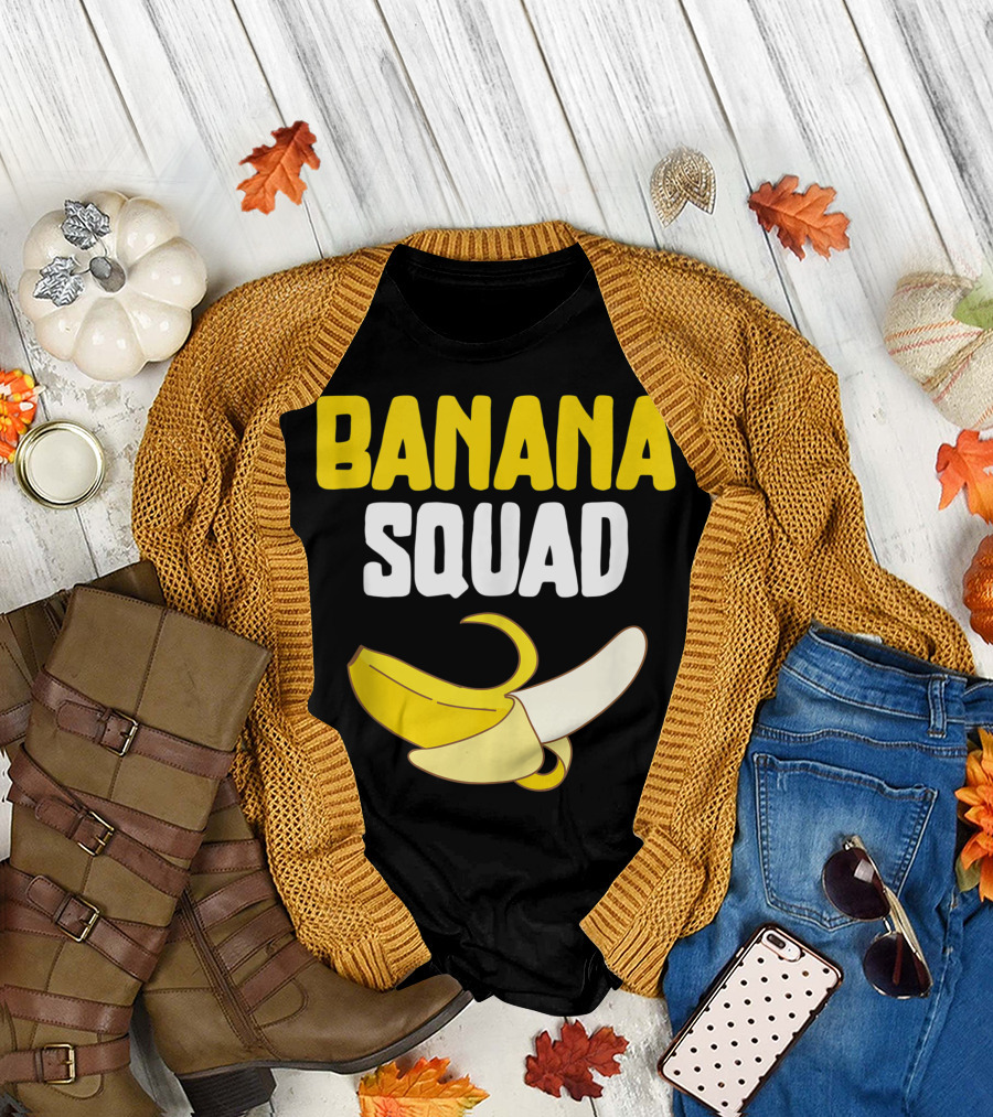 BANANA SQUAD Banana Lovers Vegan Food T-Shirt