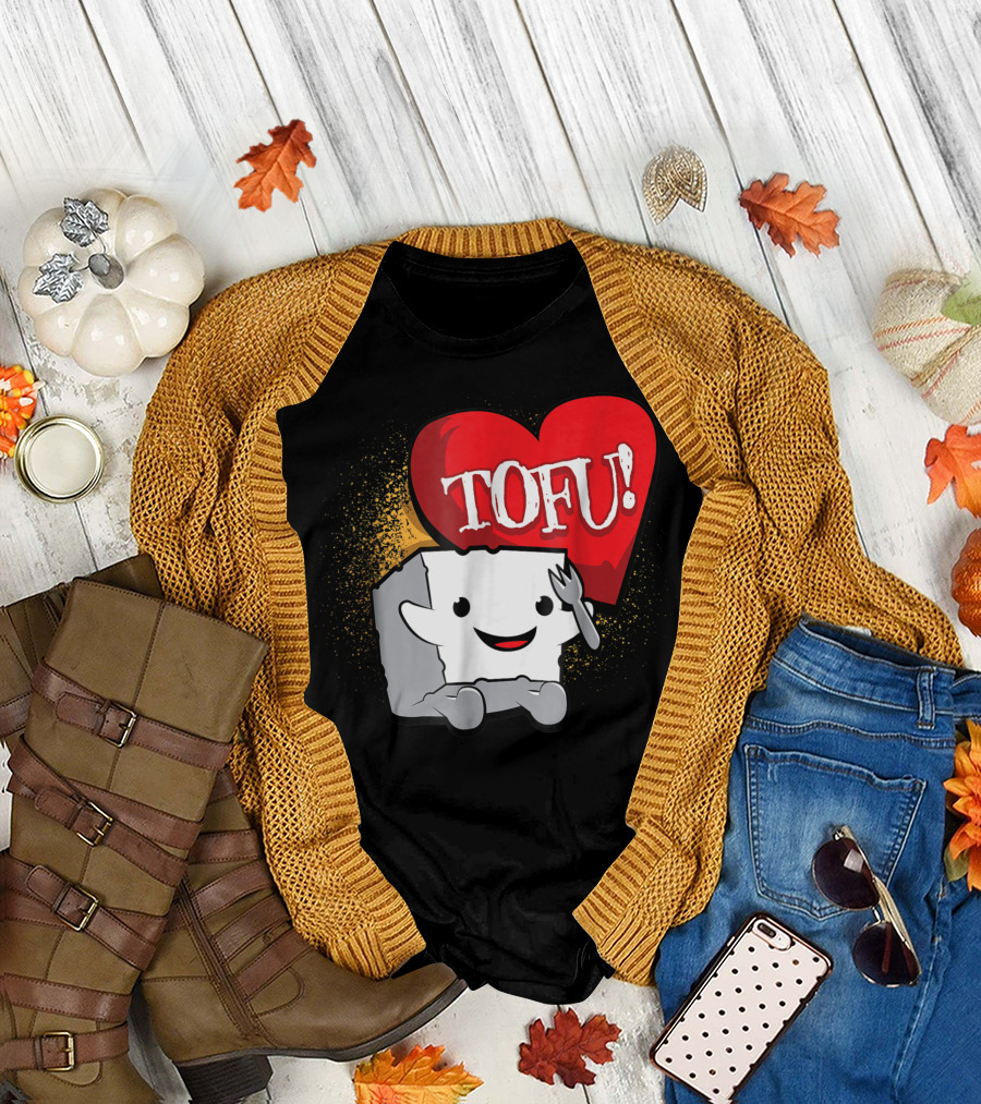 Heart Tofu Vegan Vegetarian Love T-Shirt