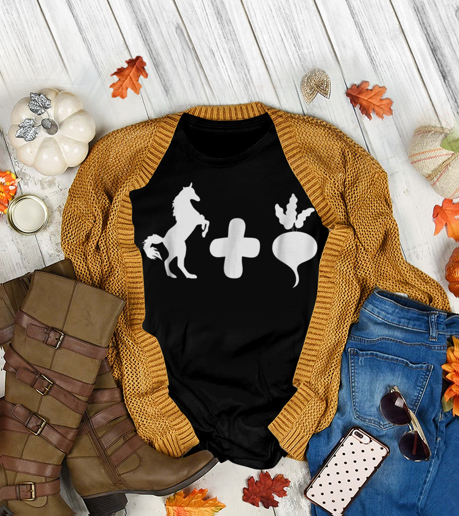 Horseradish Horse Plus Radish Vegan T-Shirt