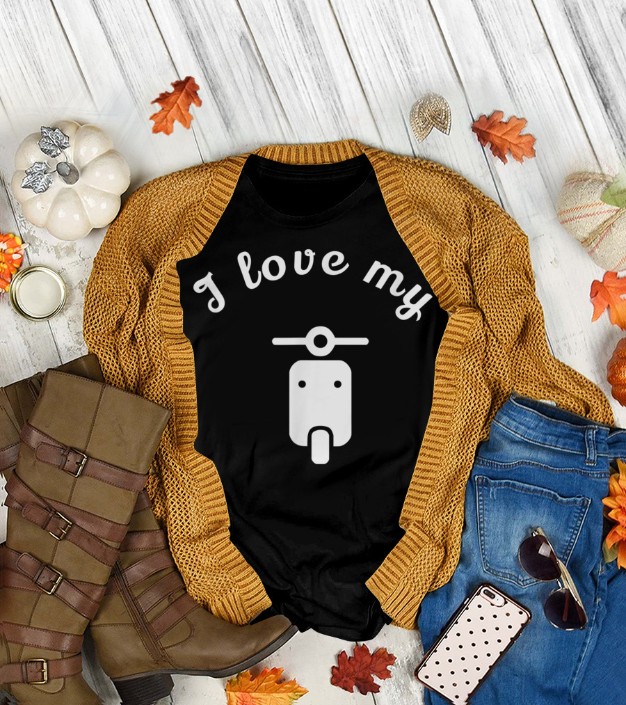 I Love My Vespa Scooter T-Shirt