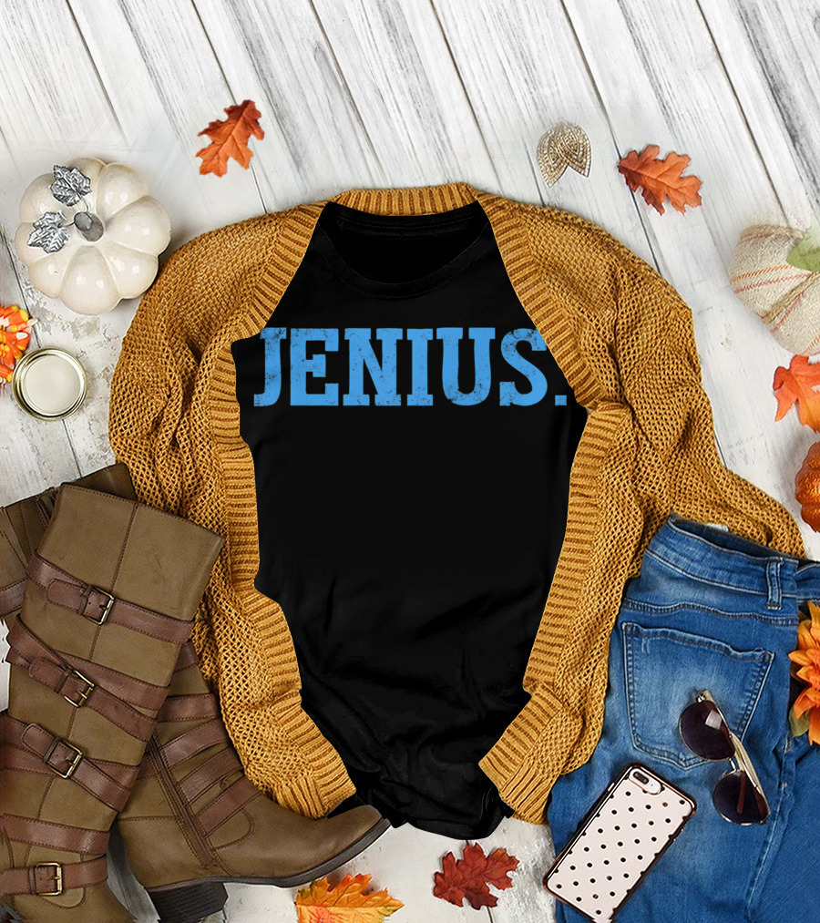 Jenius Bold Blue Text T-Shirt