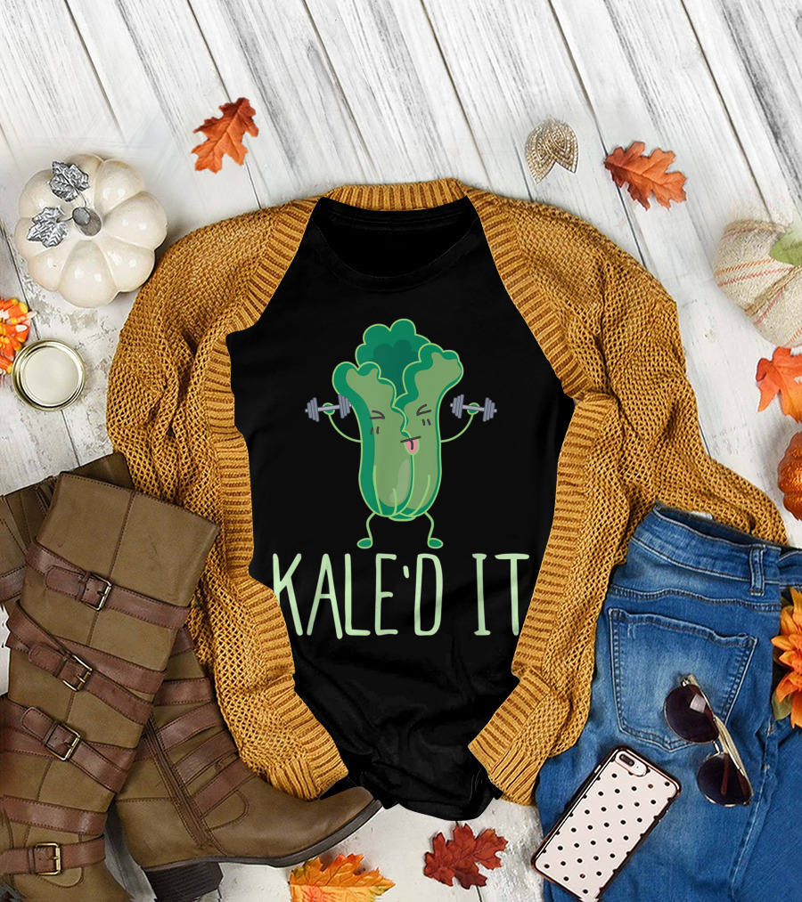 KALE'D IT Vegan Kale Fitness Vegetarian Plant Based T-Shirt