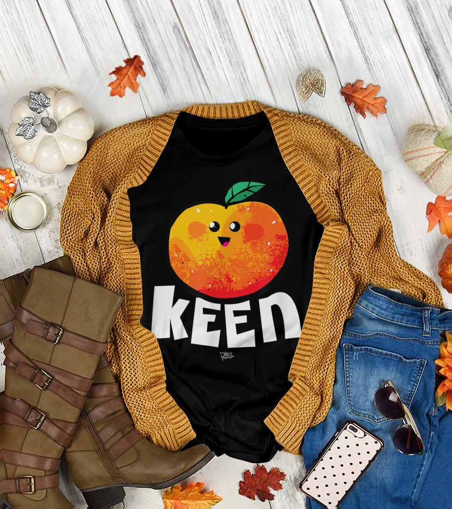 Peachy Keen Kawaii Smiling Peach Fruit T-Shirt