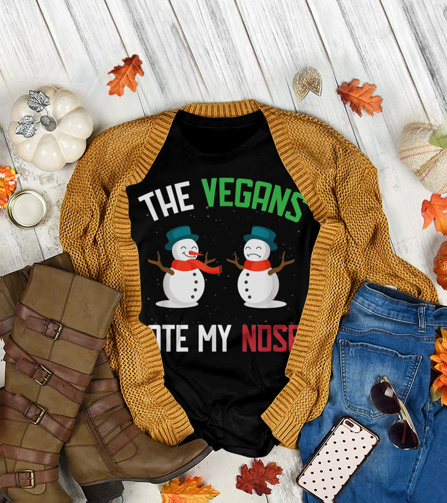 THE VEGANS ATE MY NOSE Snowman T-Shirt