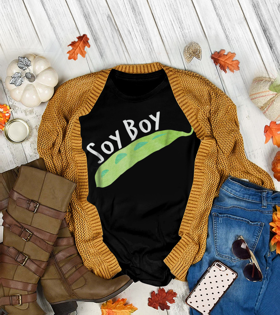 Soy Boy Liberal Vegan Vegetarian Green Peapod T-Shirt