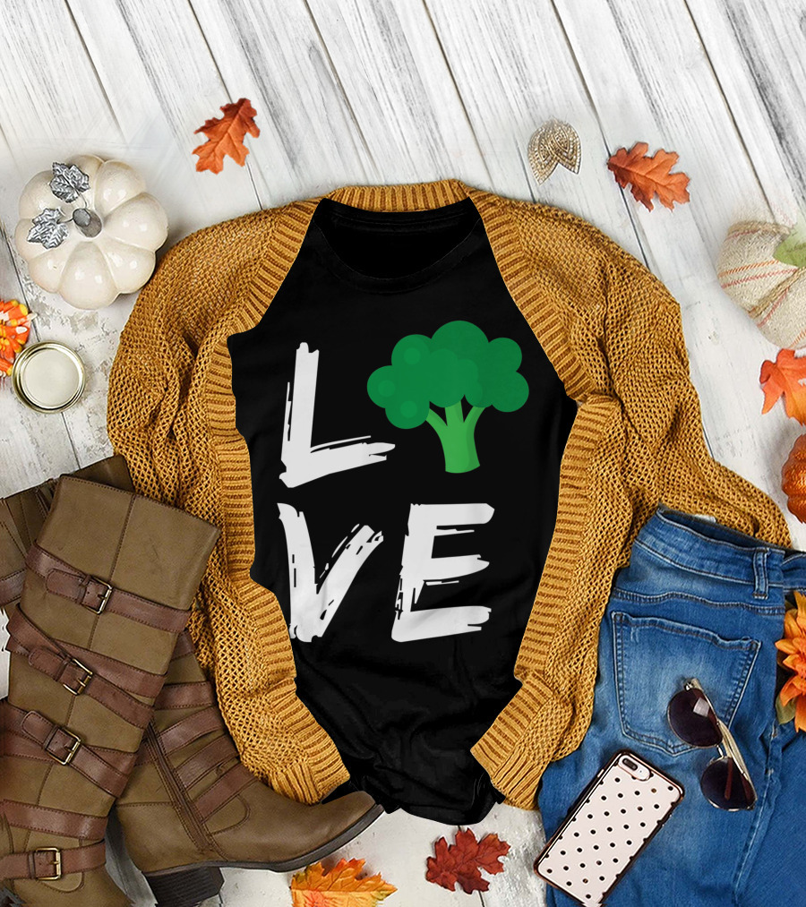 Love Broccoli Vegan Vegetarian Gardeners T-Shirt