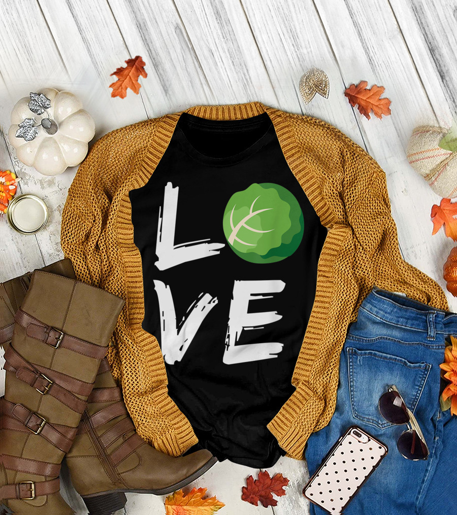 Love Green Cabbage Vegan Vegetarian Gardeners T-Shirt