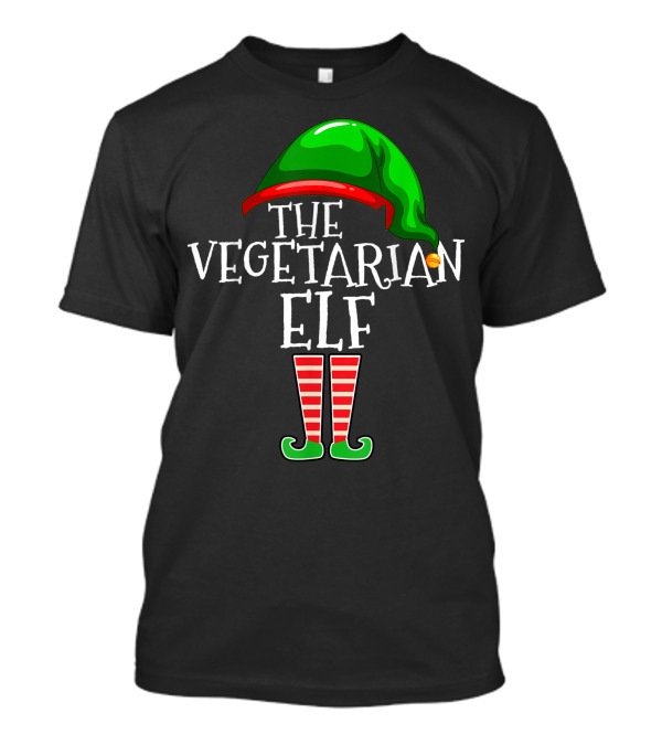 Matching Family Vegan Christmas The Vegetarian Elf Group T-Shirt