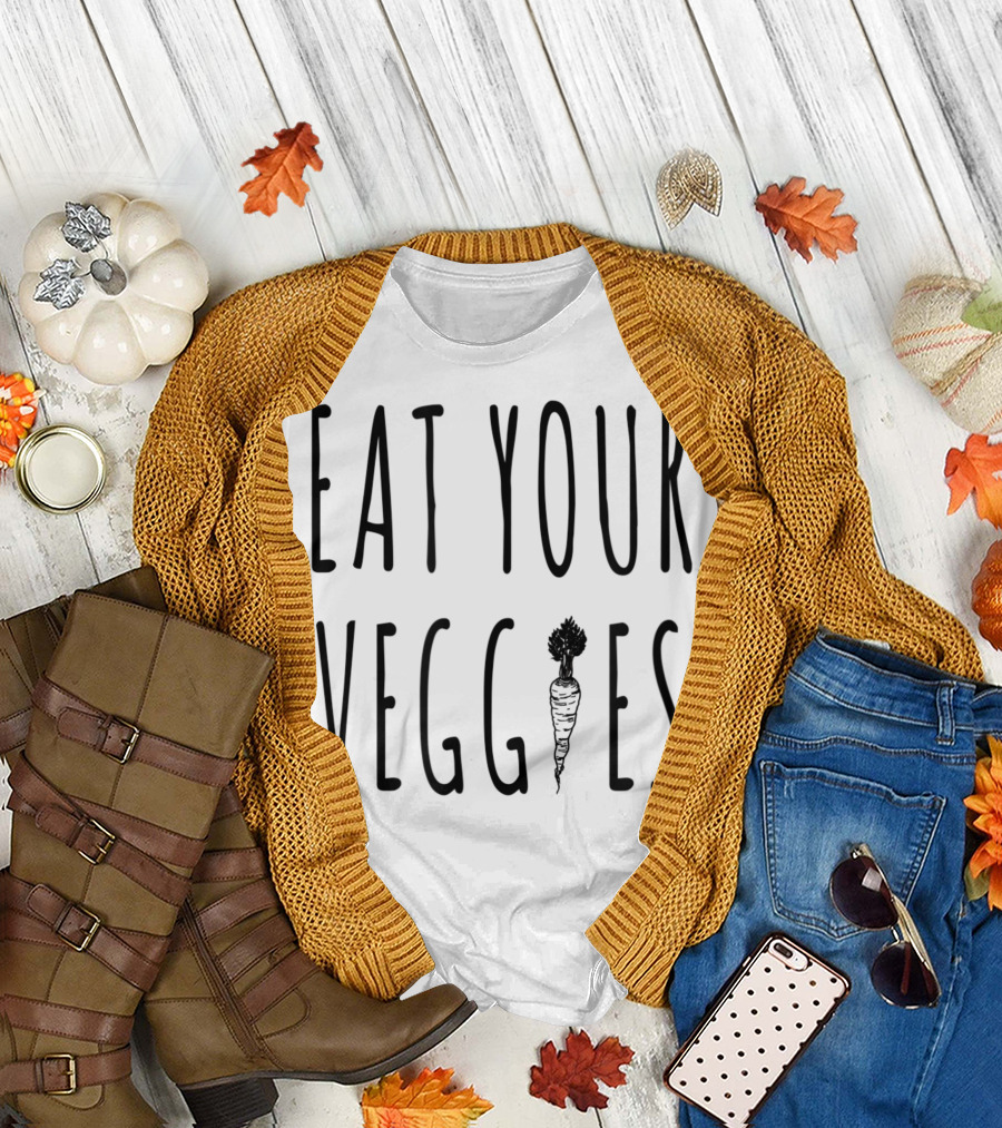 Eat Your Veggies Carrot Vegan Vegetarian T-Shirt