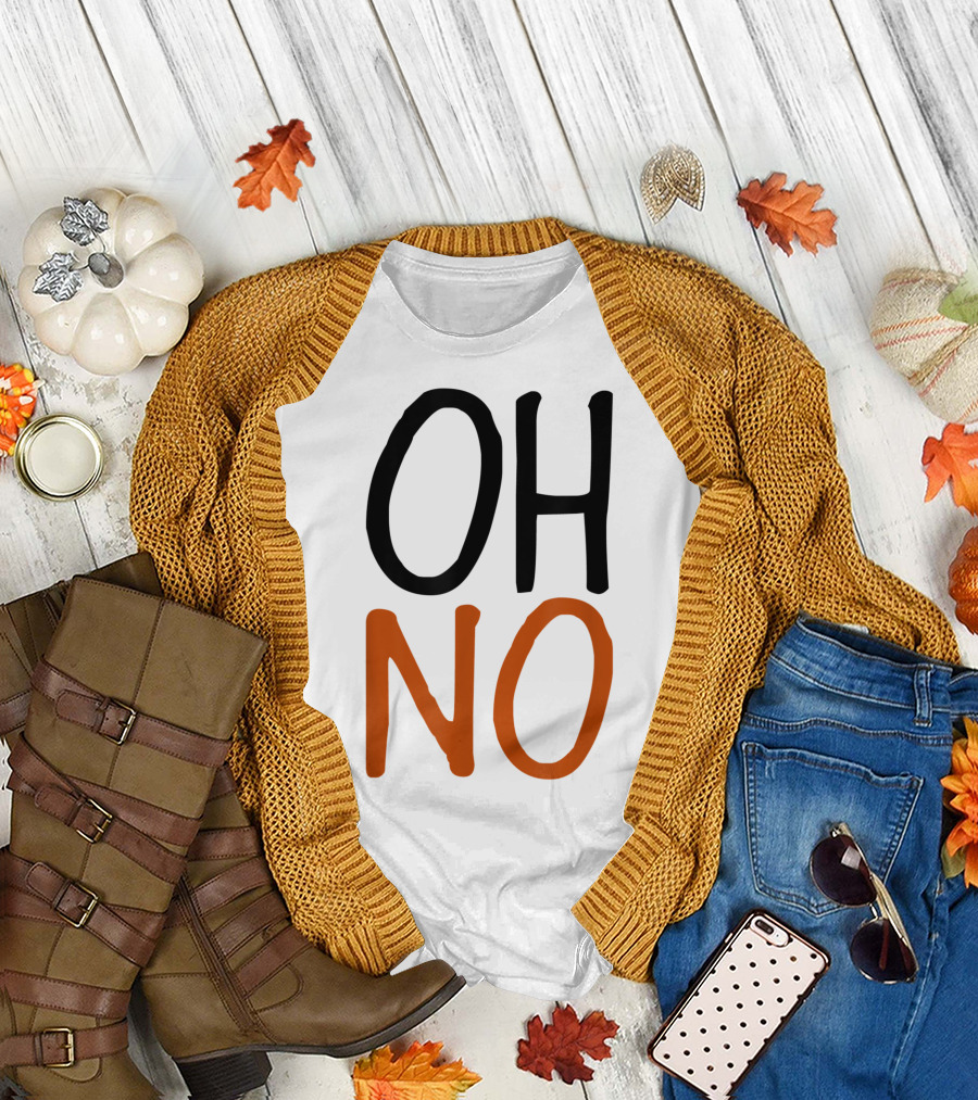 OH NO Raw Veggie Vegan Pun Power Message T-Shirt