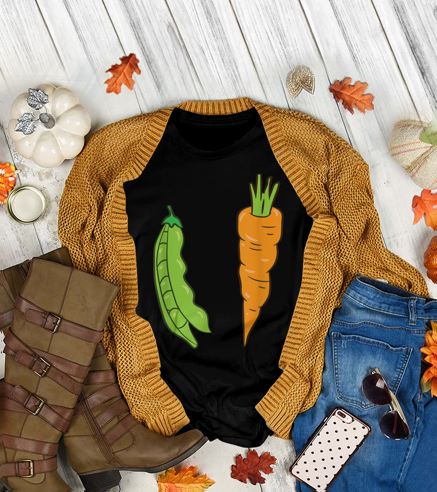 Peas And Carrots Vegetable Peas Carrot Iconic Duo T-Shirt