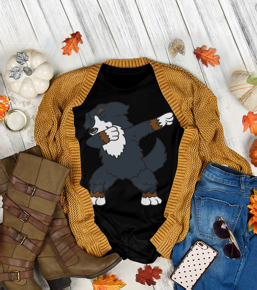 Bernese Mountain Dog Dabbing Dab Dance Pets T-Shirt
