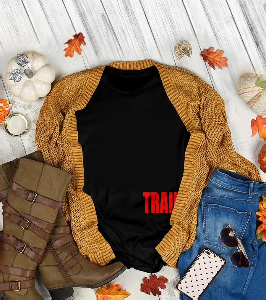 Mountain Trail Black with Red Bold Mountain T-Shirt