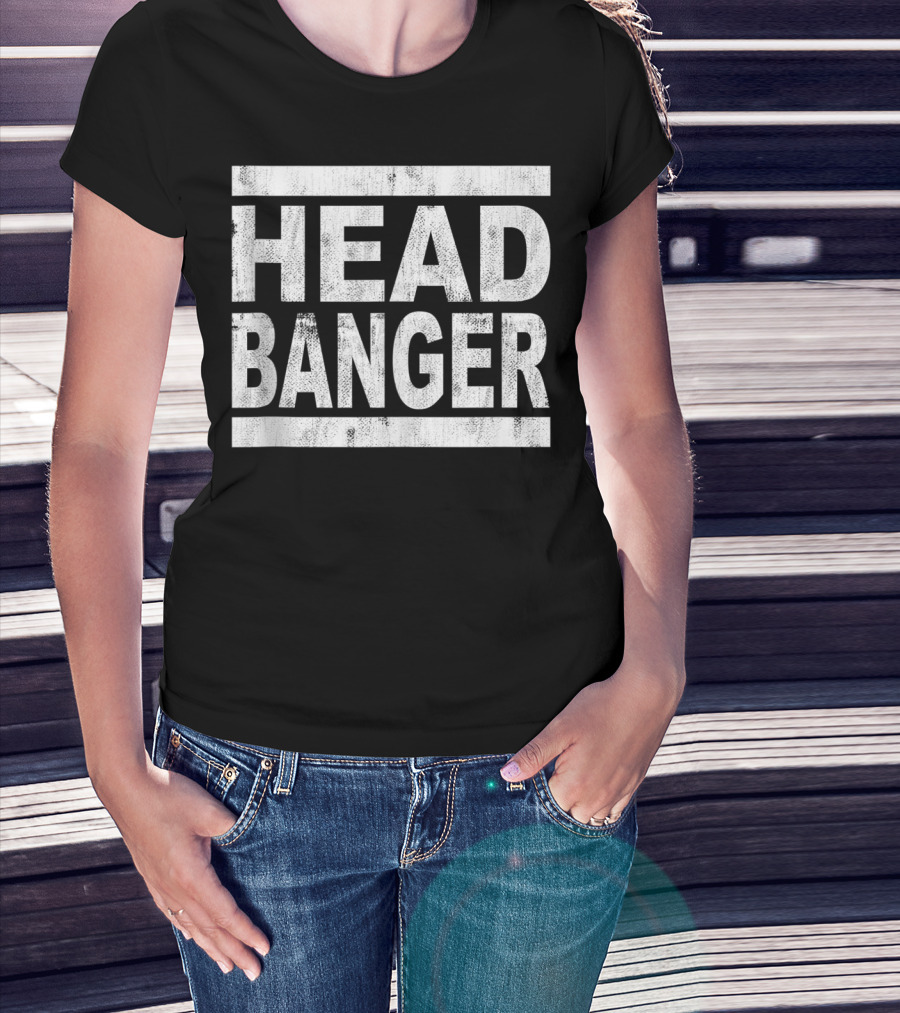 Headbanger Metalhead Rocker Dubstep Riddim Music T-Shirt