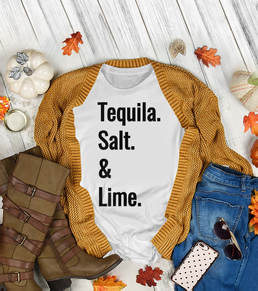 Tequila Salt and Lime Mexican Fiesta Outfit Drinker T-Shirt
