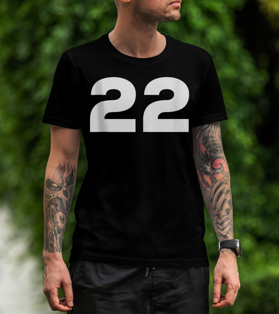 22 Fan Number Sports Jersey Style Team Group T-Shirt